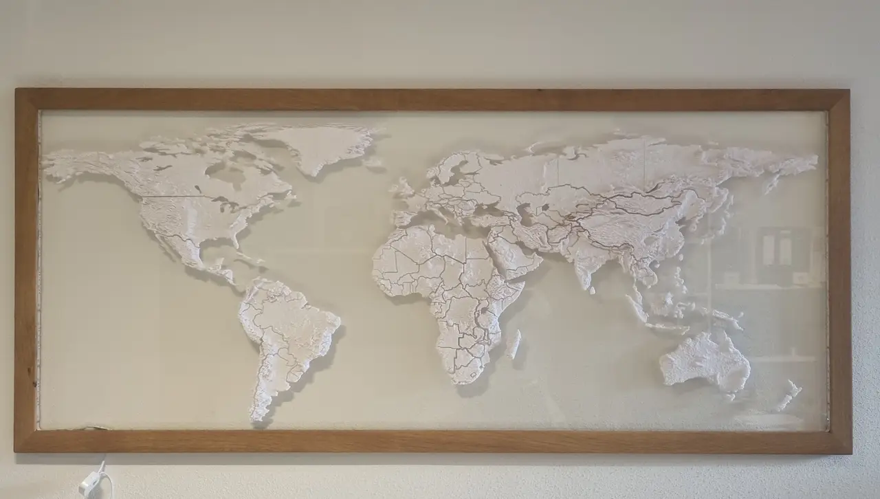 Topographic World Map — modelo 3D