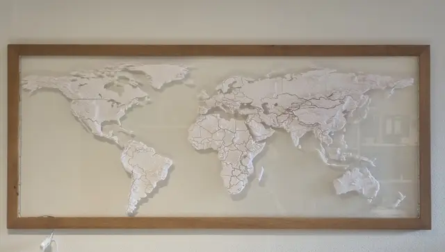 Topographic World Map — modelo 3D