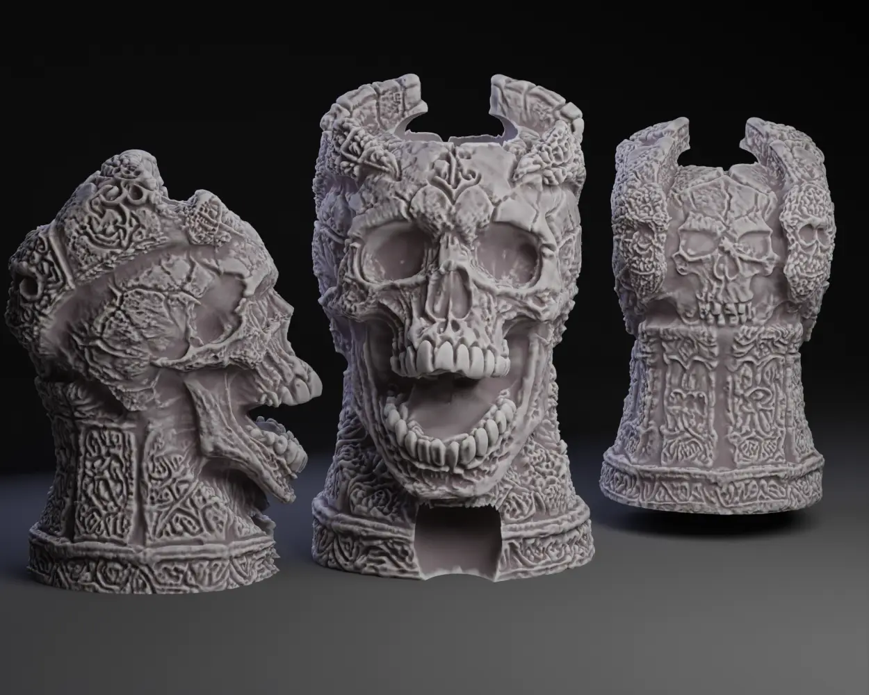 Wicked Skull Dice Tower. — modelo 3D