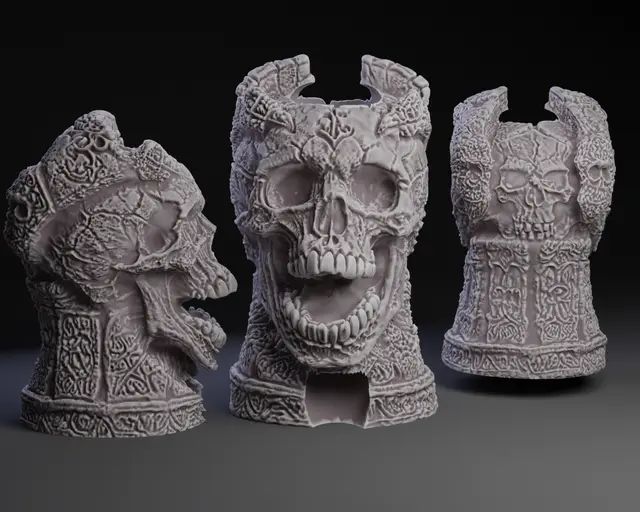 Wicked Skull Dice Tower. — modelo 3D