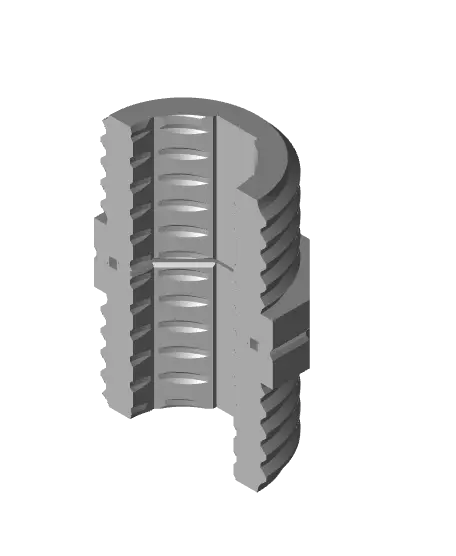 13 mm Big Thread, Push-fit Flat Head, Folded-Bolt — modelo 3D