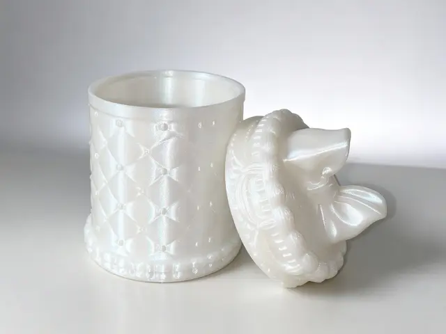奶油蛋糕 菱格纹 收纳盒 收纳罐子 （可等比例放大） — modelo 3D