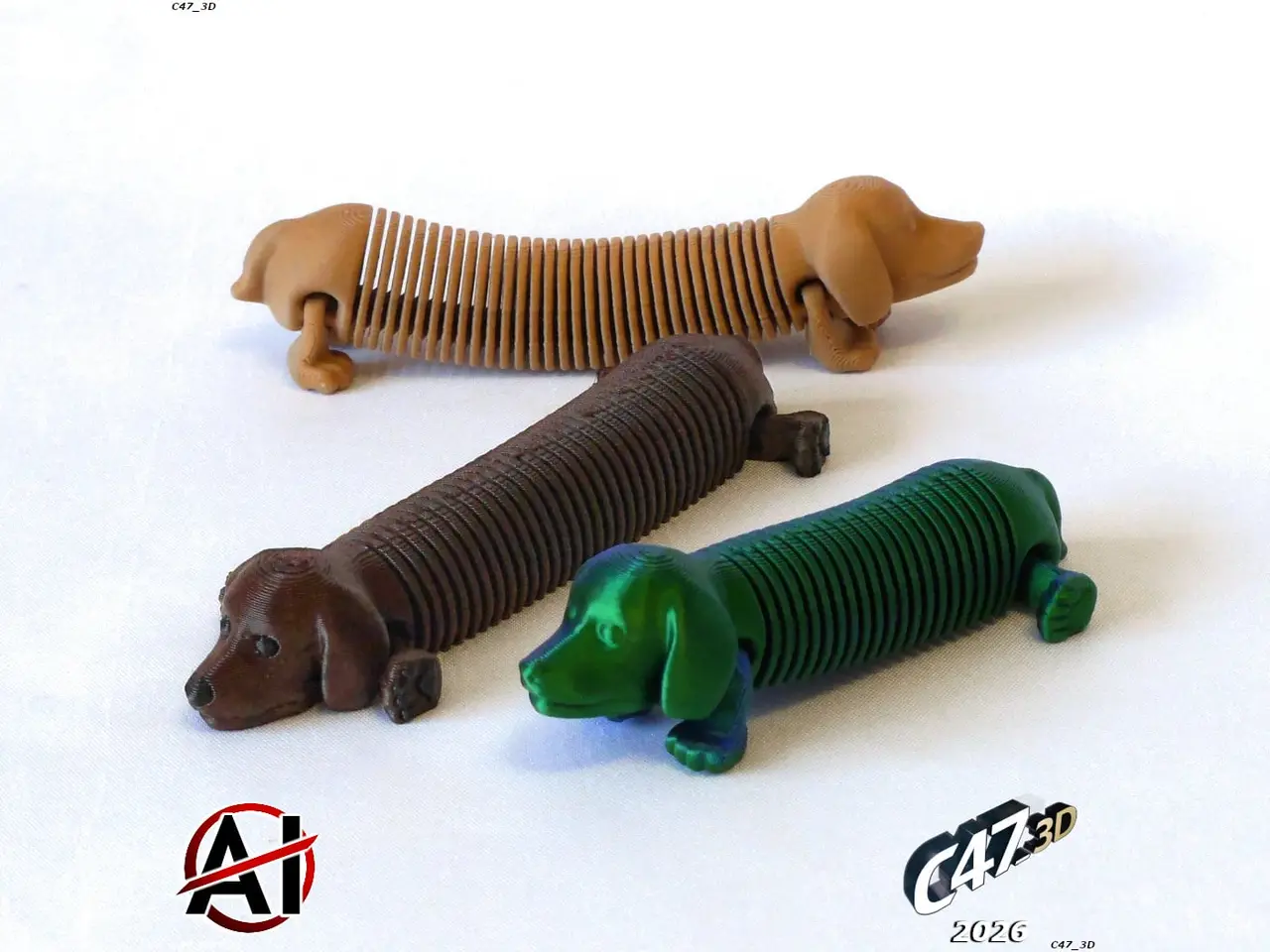 Springy Dachshund — modelo 3D