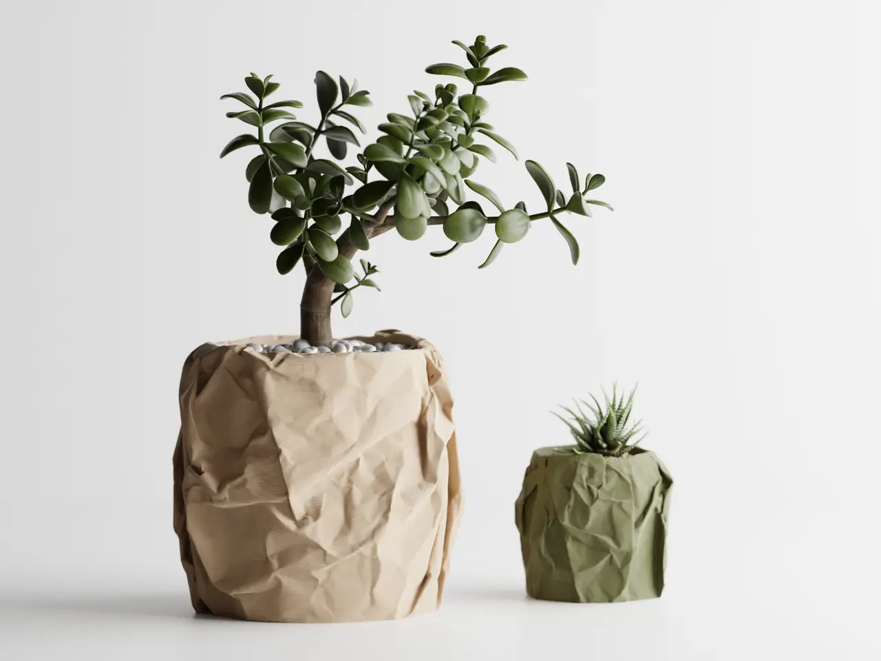 Crumbled Paper Plant Pot — modelo 3D