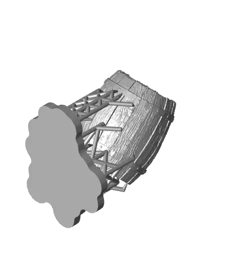 Highly Detailed Barrel Miniature – 20mm & 25mm | Pre-supported STL for SLA (PrusaSlicer Ready) — modelo 3D