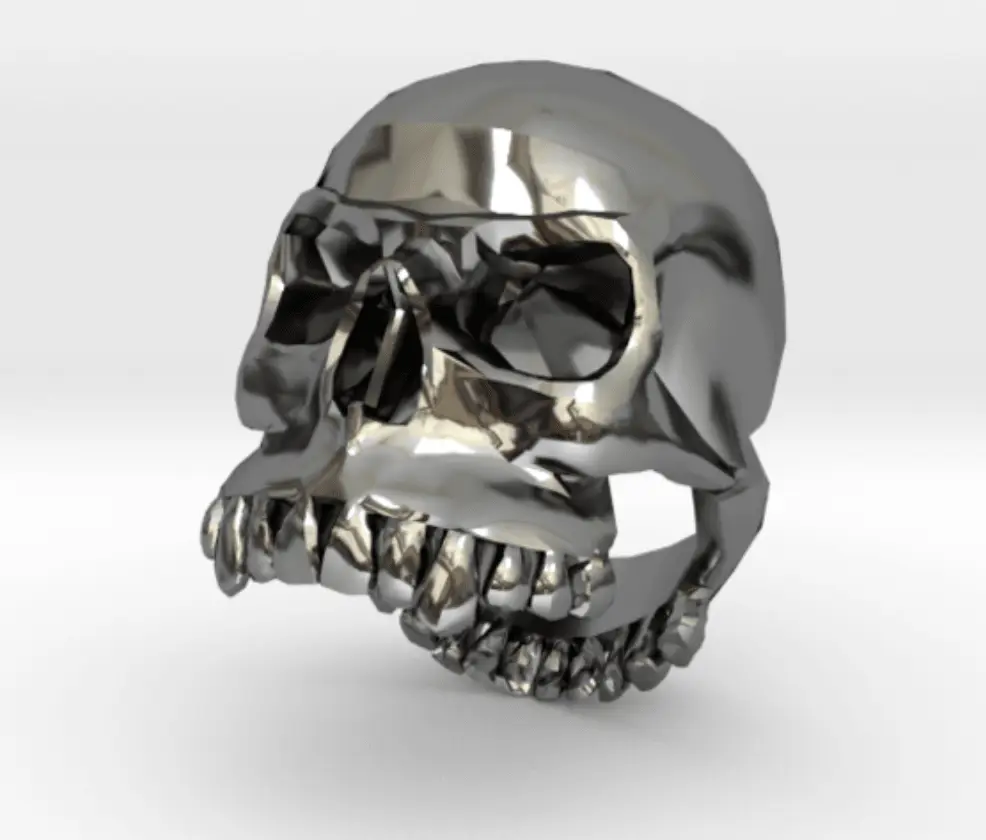 Dasaki skull ring — modelo 3D