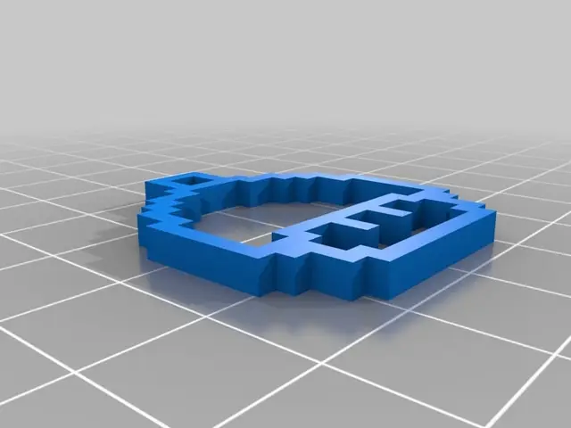 Super Mario 8-Bit Mushroom Keychain — modelo 3D
