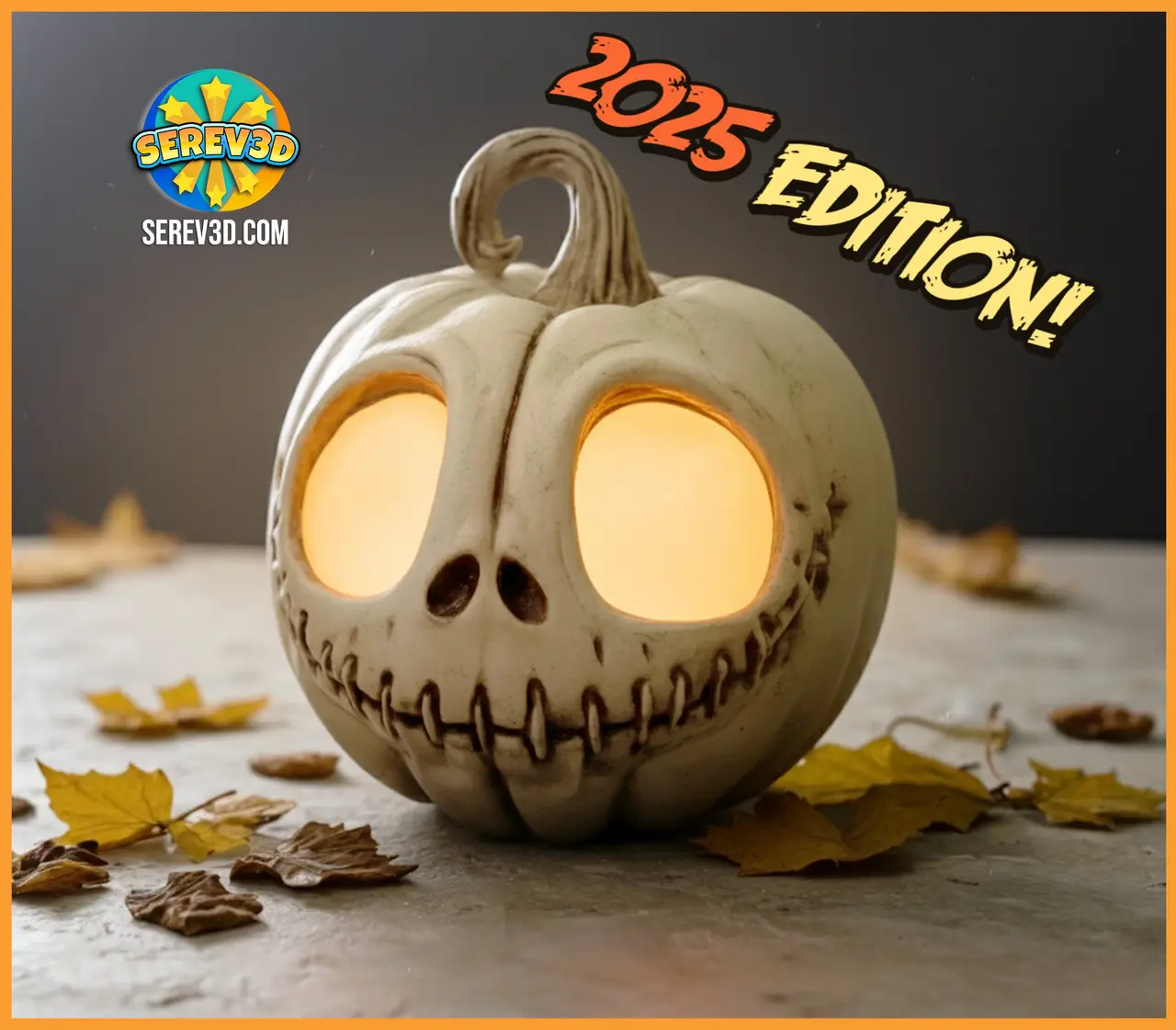 Halloween Skellington Pumpkin 2025 UPDATE- SEREV3d — modelo 3D