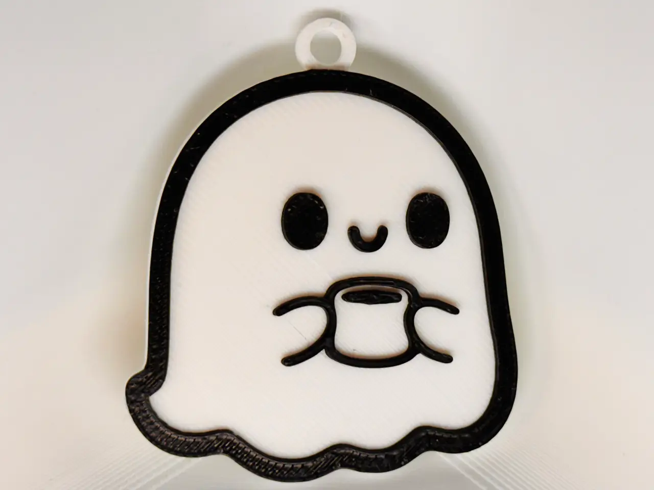 Ghost Drinking Coffee Keychain — modelo 3D