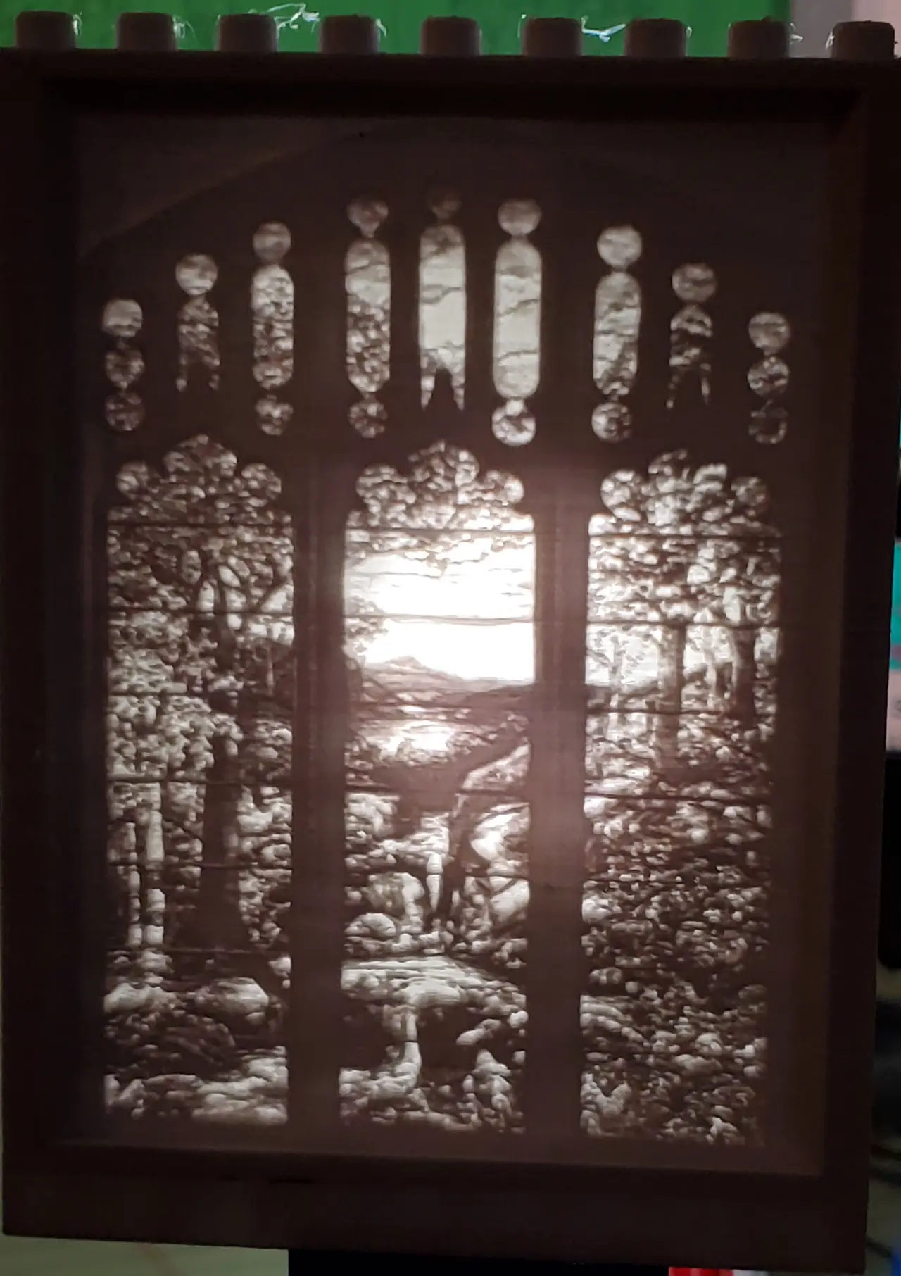 Montini Stained Glass Window Lithophane (Lego Compatible) — modelo 3D