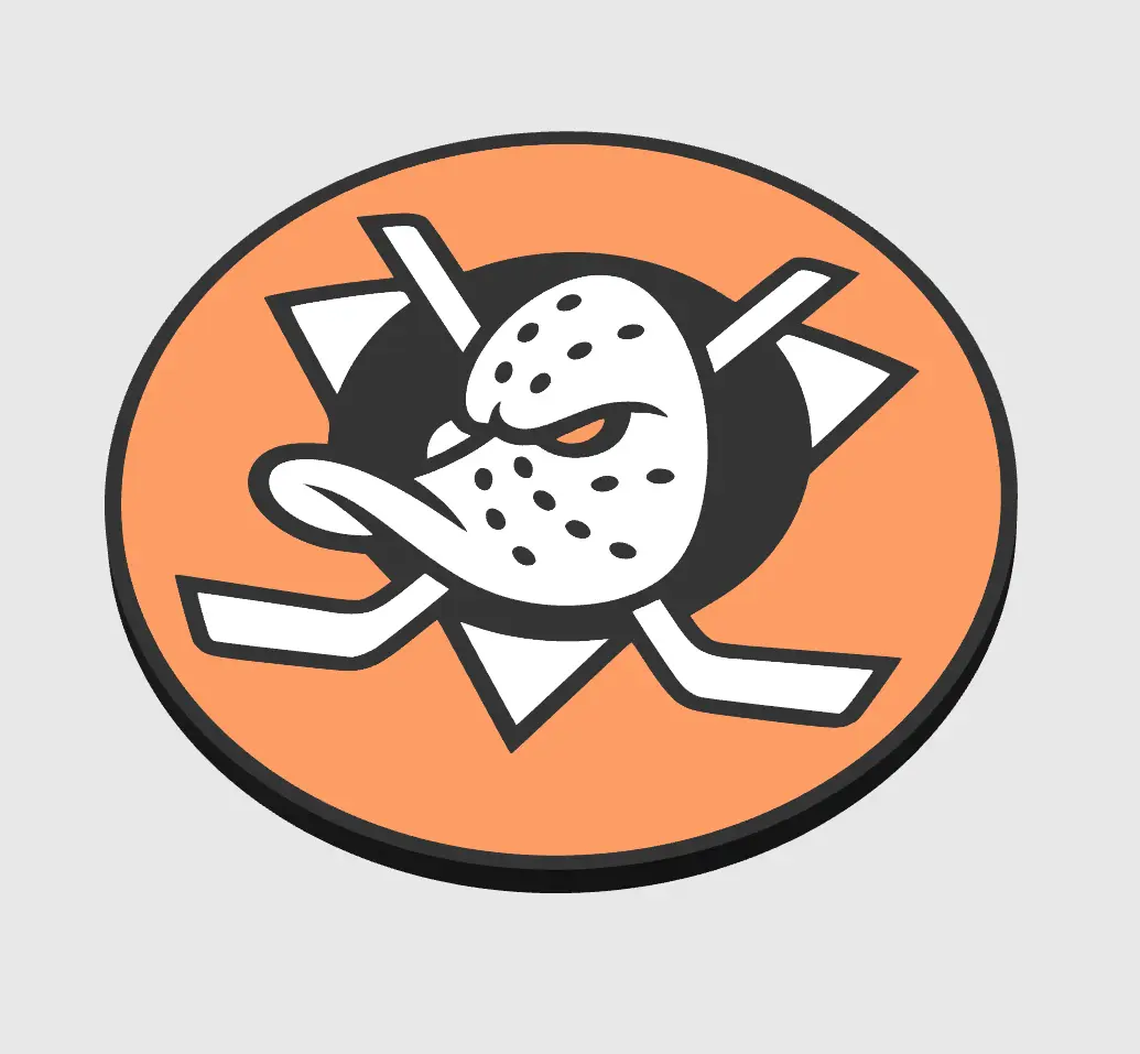 Anaheim Ducks / Mighty Ducks coaster glass — modelo 3D