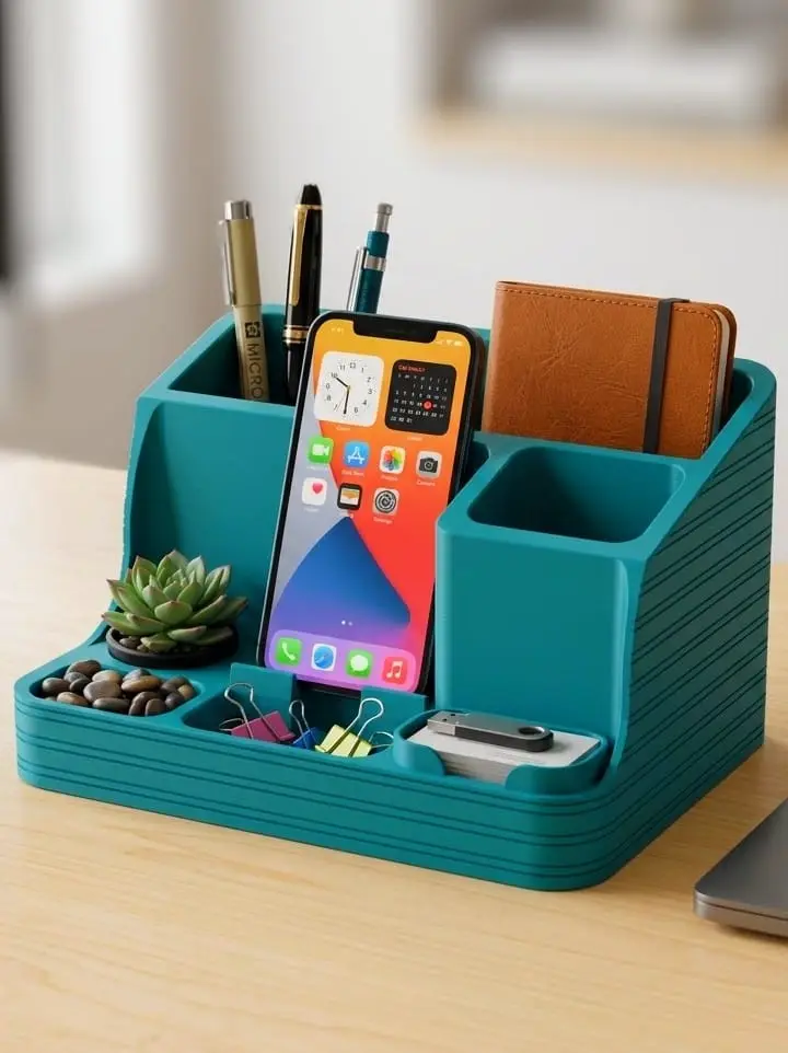 Support-Free Multi-Station (Phone Dock & Planter) — modelo 3D