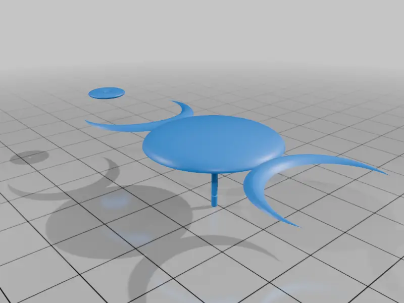 Triplemoon earrings — modelo 3D