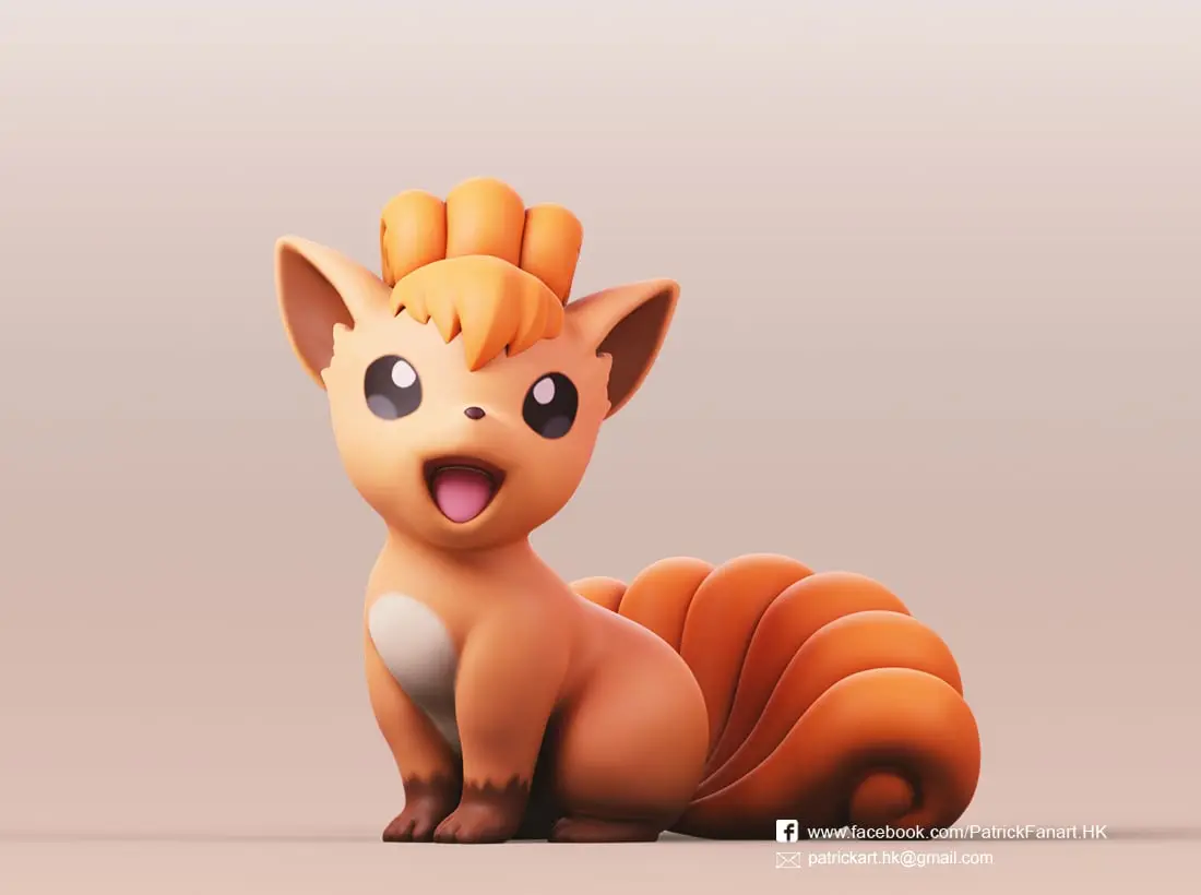 Vulpix(Pokemon) — modelo 3D