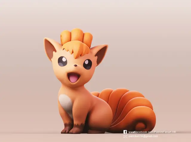 Vulpix(Pokemon) — modelo 3D