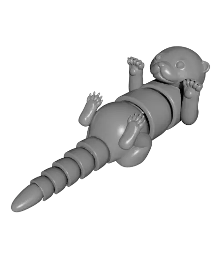 Articulated Charming Otter Toy - Сute Flexi Animal — modelo 3D