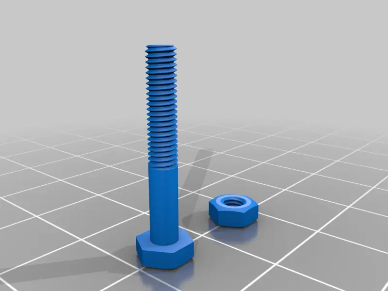 20 mm nuts and bolts m3 - m16 — modelo 3D