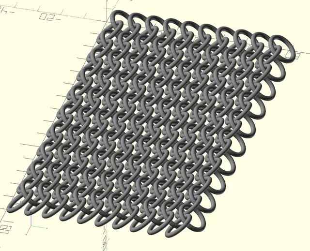 Parametric Chain Mail V2 — modelo 3D