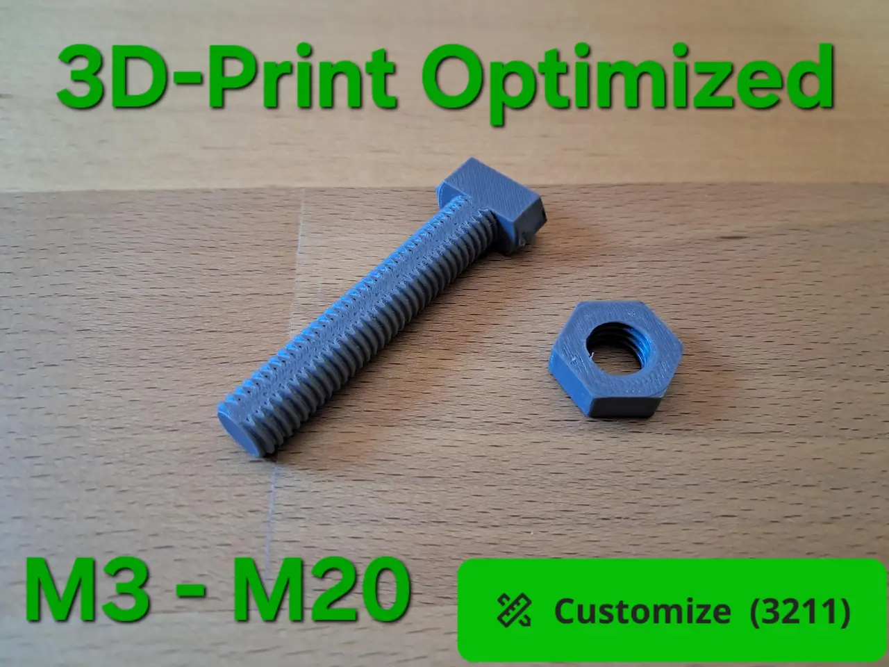 Durable Print-Opimized Screws — modelo 3D