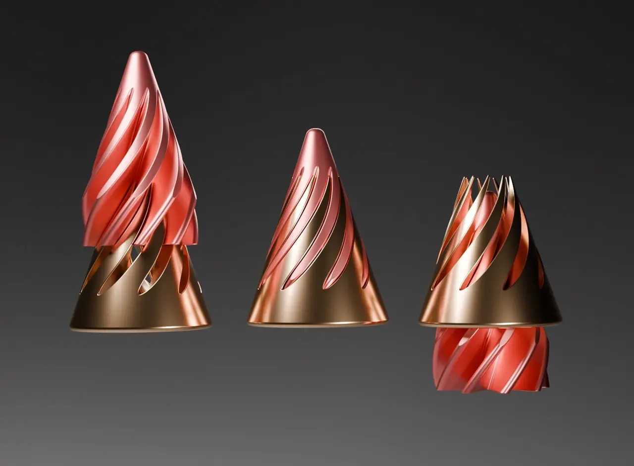 Spiral cone fidget toy (new!) — modelo 3D