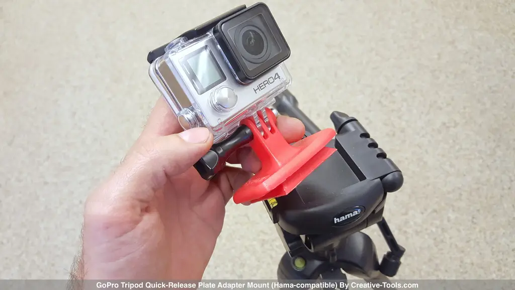 GoPro Tripod Quick-Release Plate Adapter Mount (Hama-compatible) — modelo 3D