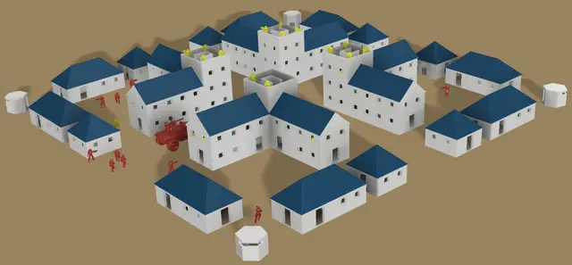 Splat Zone 28mm Scale village — modelo 3D