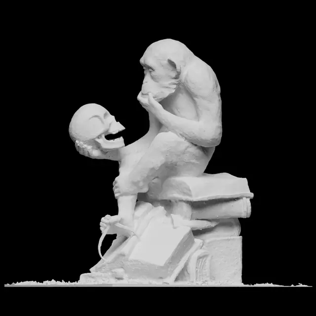 Monkey with skull — modelo 3D