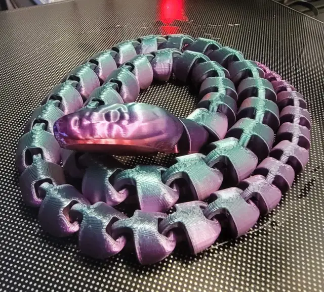 Articulated Snake v8 (bigger head) - Reupload — modelo 3D