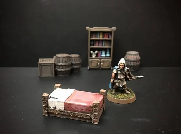 Delving Decor: Inn Bed (28mm/Heroic scale) — modelo 3D
