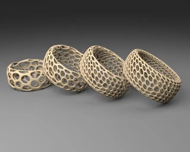 Bracelet - Voronoi Style — modelo 3D