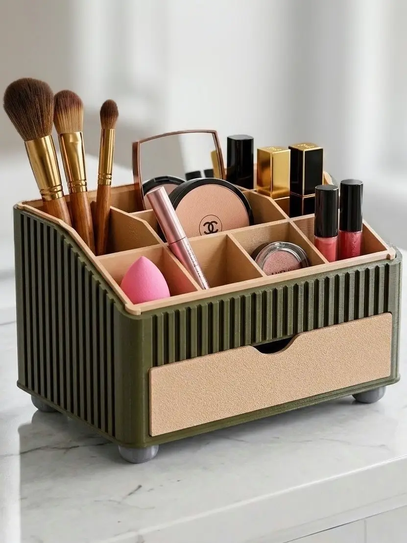 Aura - Modern Makeup & Desk Organizer 2-Versions — modelo 3D