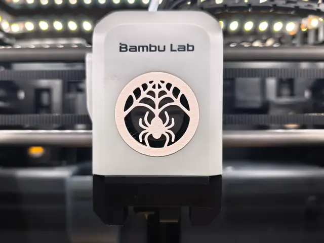 Spider web fan cover X1C - P1S - P1P - X2D - P2S — modelo 3D