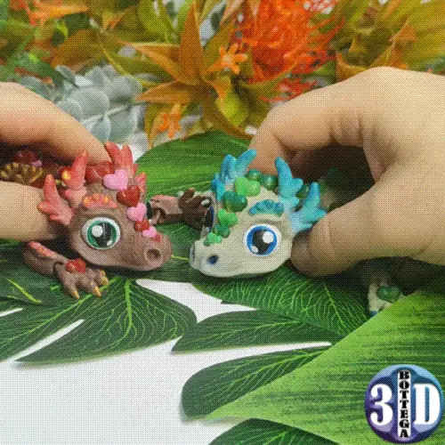 Love-ly Tiny Dragon, Articulated — modelo 3D