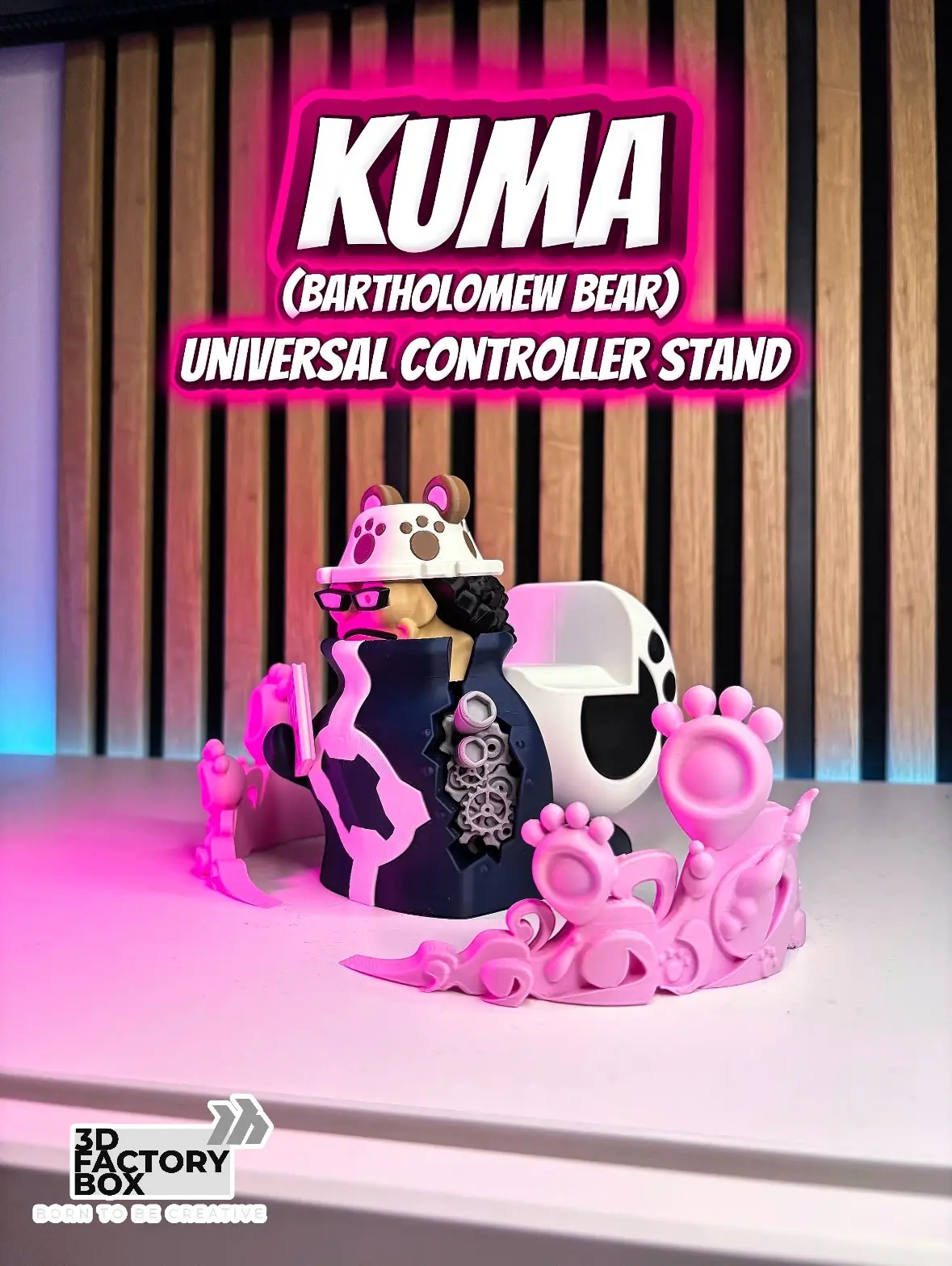 DIY Universal Controller Stand - Bartholomew Bear Inspired by One Piece — modelo 3D