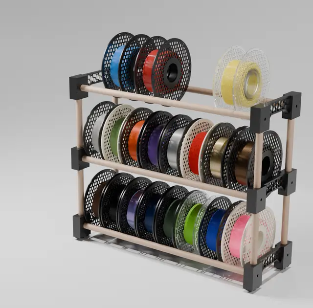 Modular Spool Rack — modelo 3D