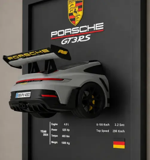 porsche wallart GTR RS — modelo 3D