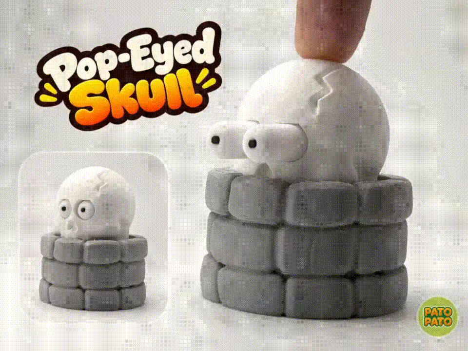 Pop-Eyed Skull — modelo 3D