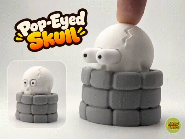 Pop-Eyed Skull — modelo 3D