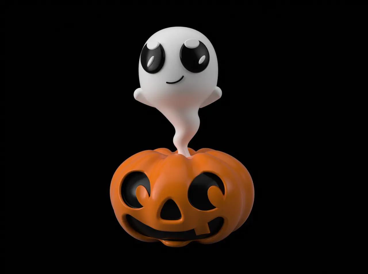 Pumpkin Ghost Figure — modelo 3D