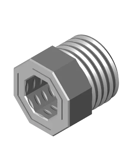 13 mm Big Thread, Push-Fit Hole, Bolt — modelo 3D