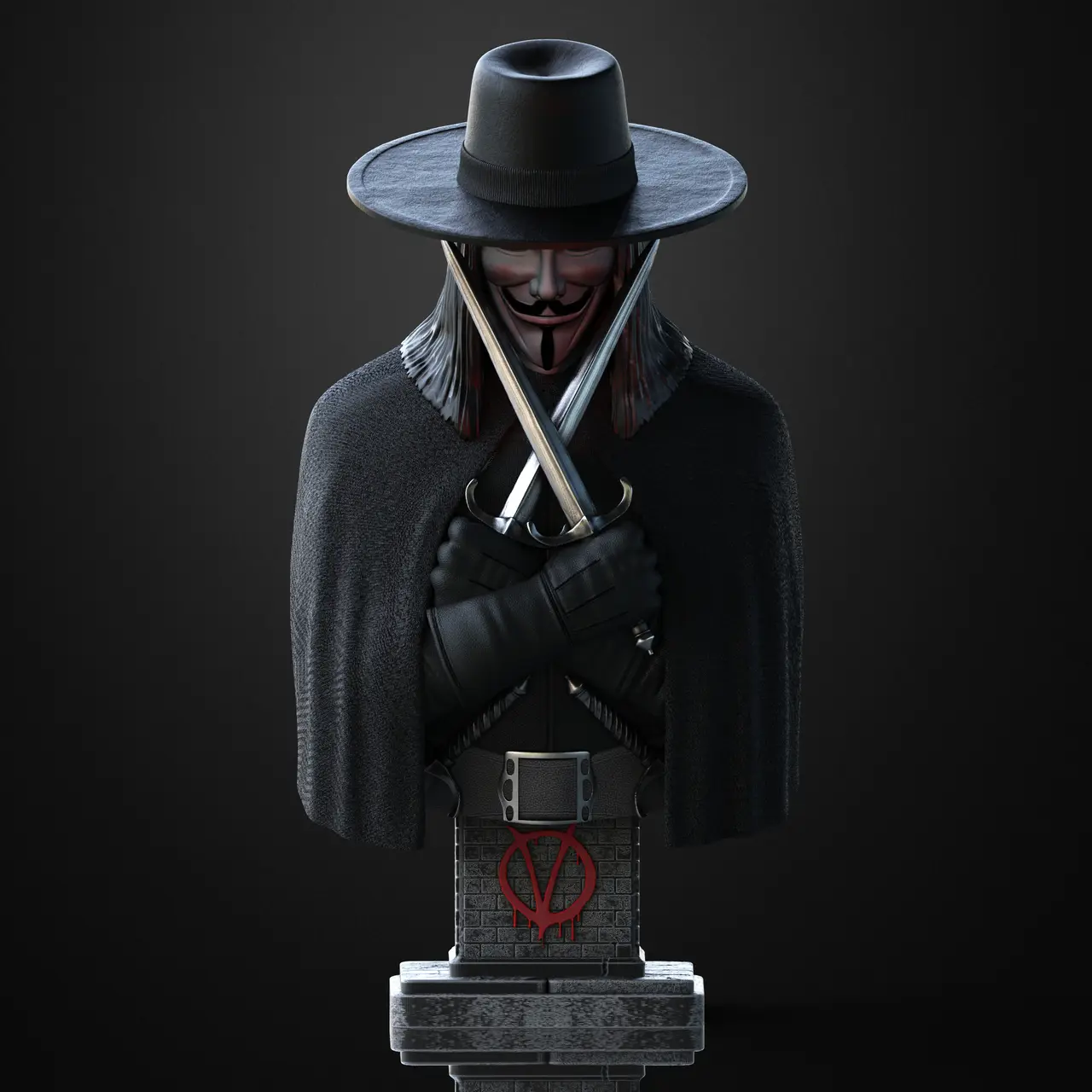 V Bust — modelo 3D