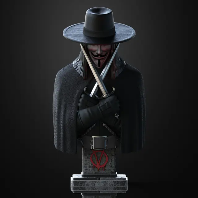V Bust — modelo 3D