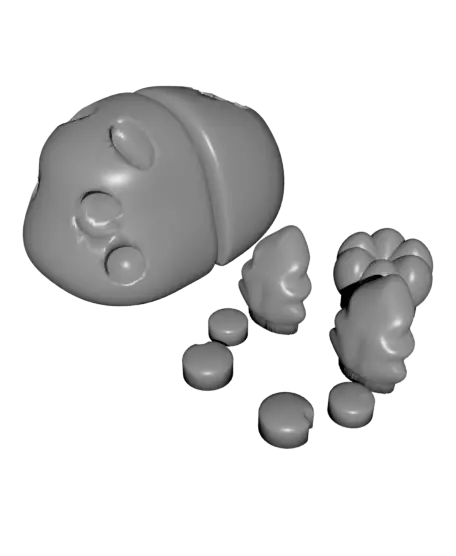 Flexi Sea Bunny Keychain — modelo 3D