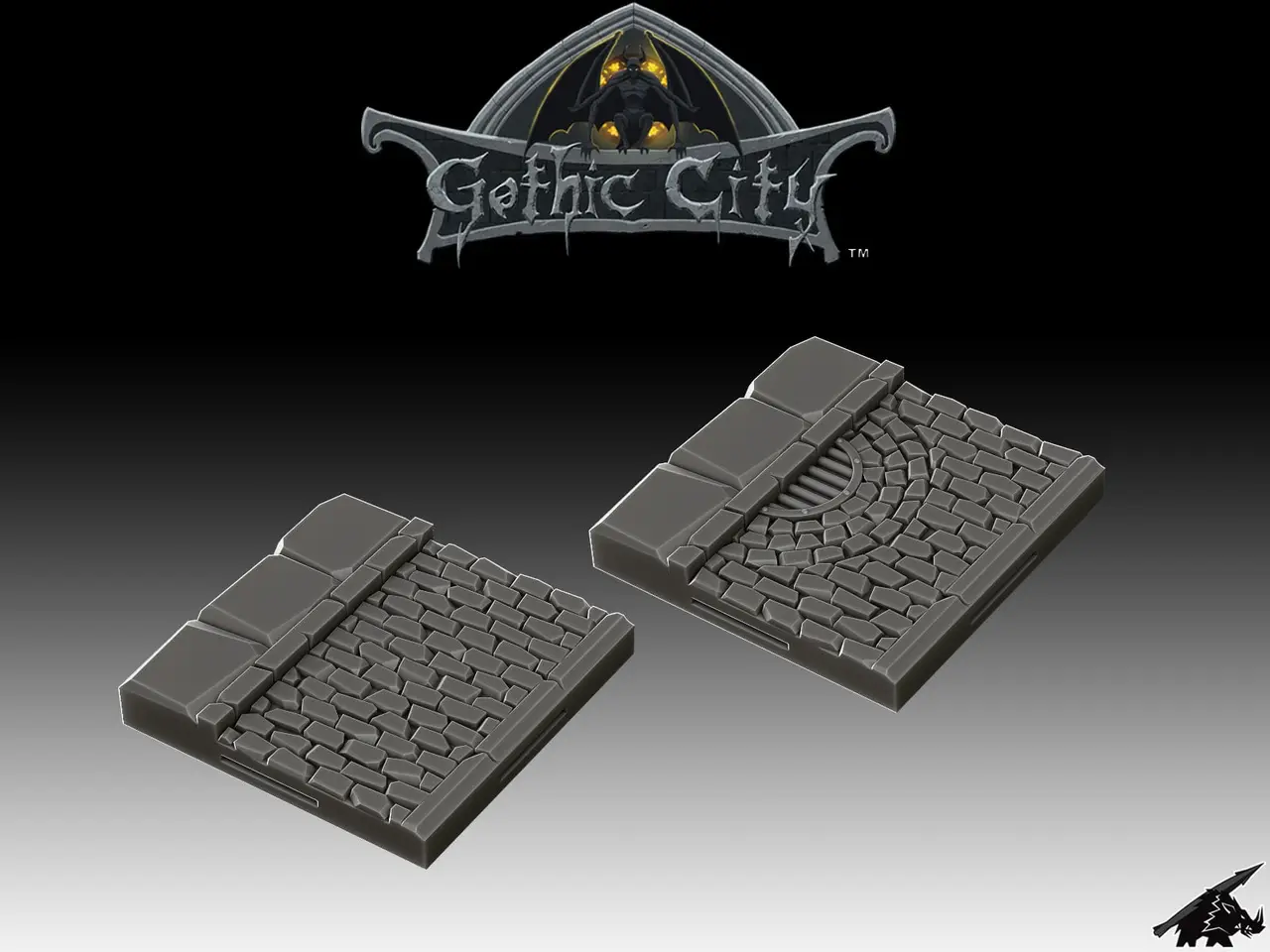 Tilescape GOTHIC CITY Street Tiles - Our New KICKSTARTER is Now LIVE!!!! — modelo 3D