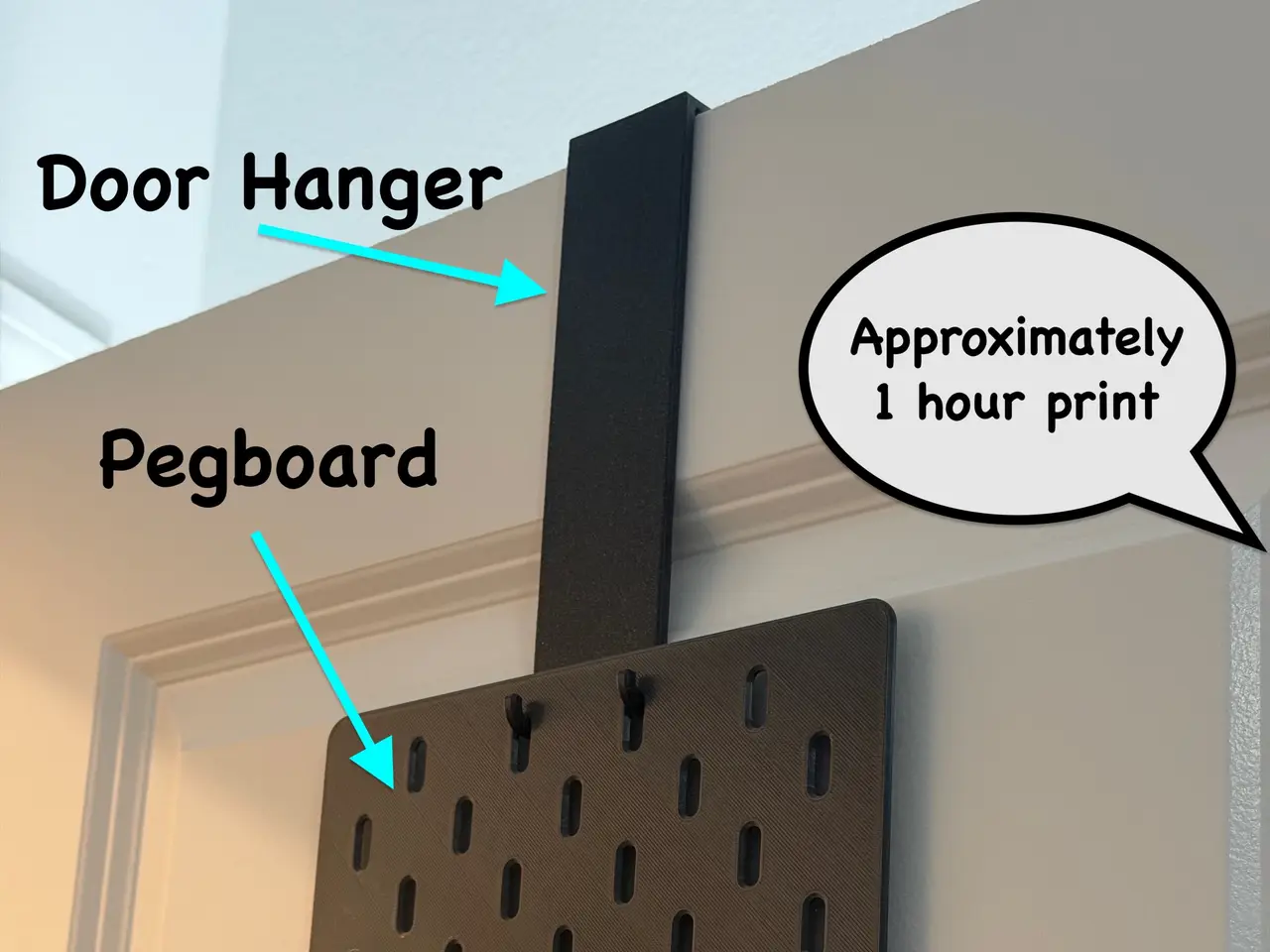 Pegboard - Door Hanger — modelo 3D