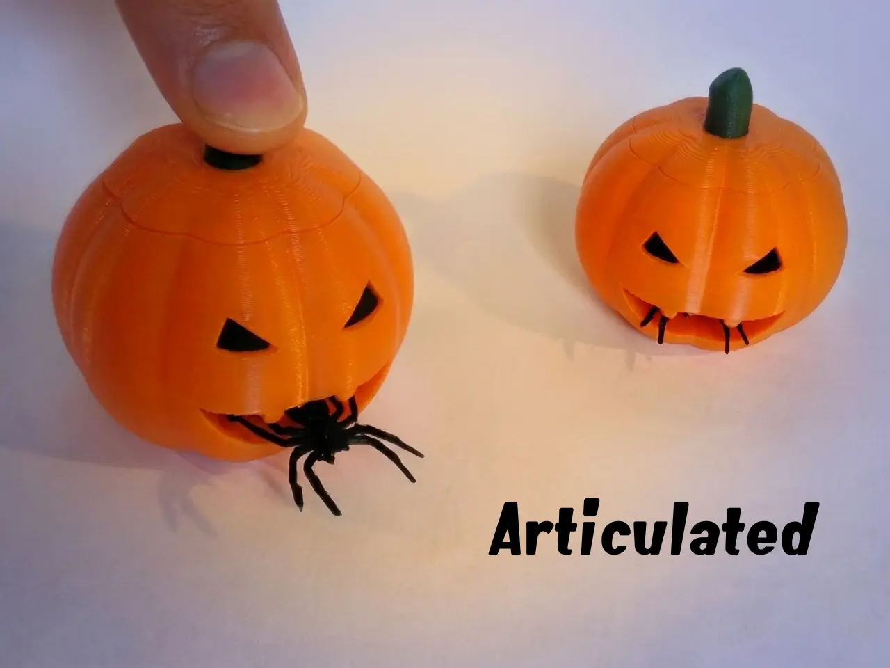 Pumpkin with a Spider POPPING out — modelo 3D