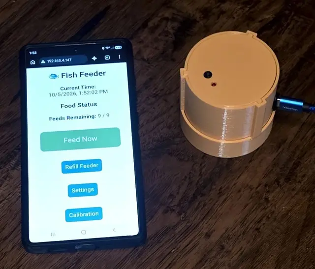 Fish Feeder with Phone App — modelo 3D