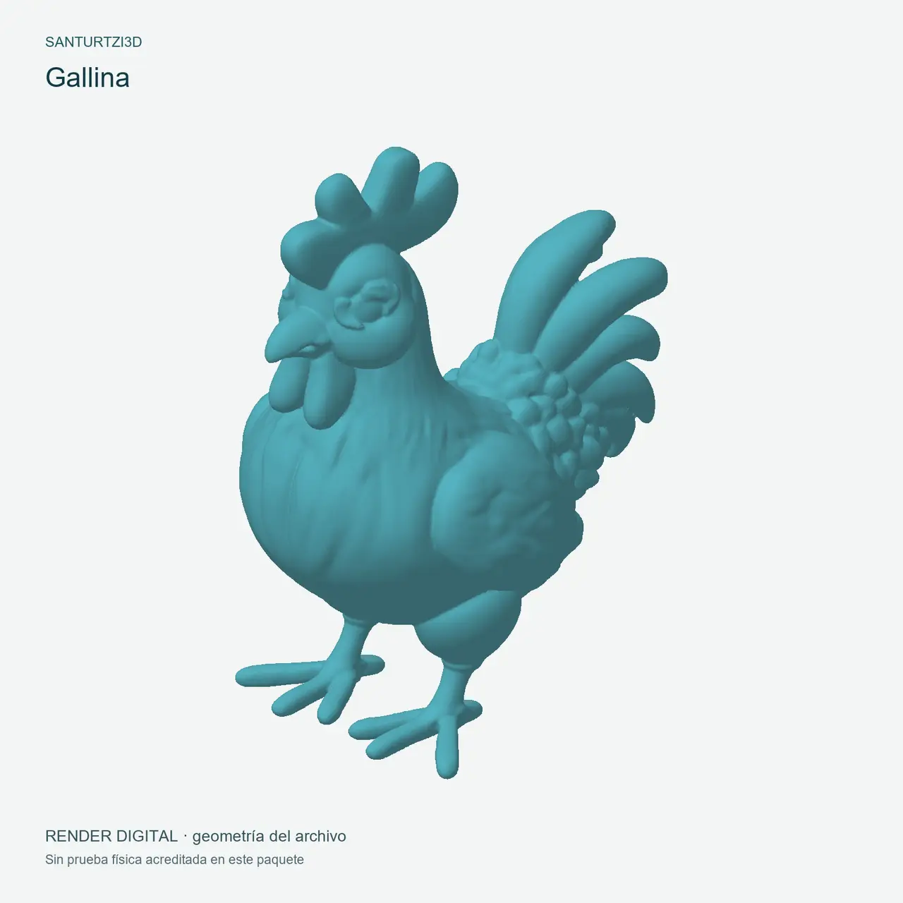 Gallina - Decorative Hen Sculpture — modelo 3D