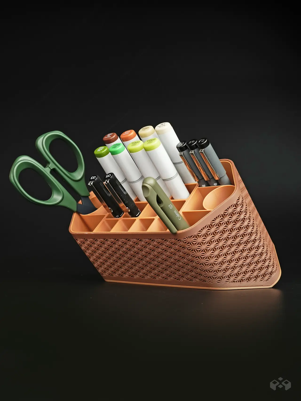 Asanoha Pen Holder - Desk Organizer — modelo 3D