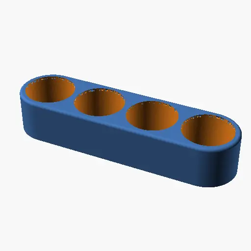 Fishing Scent Bottle Holder (4 bottles) — modelo 3D